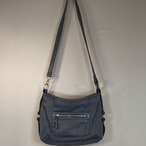 INC International Concepts Riverton Hobo Bag navy, Convertible Strap Faux Leathe